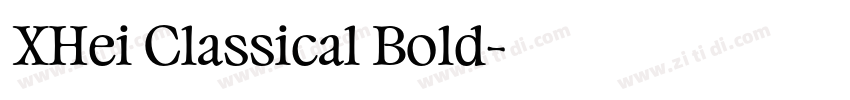 XHei Classical Bold字体转换